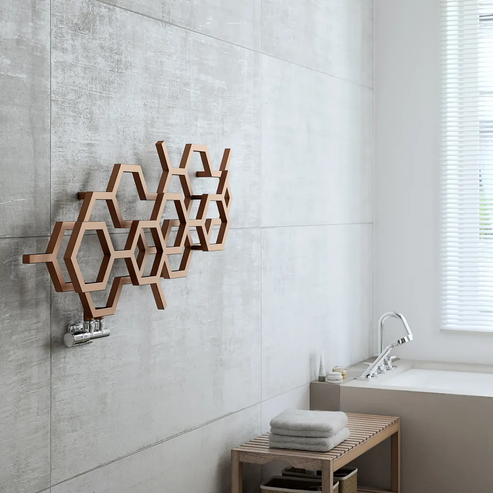 Terma Hex Steel Designer Horizontal Radiator - 502 x 1126mm