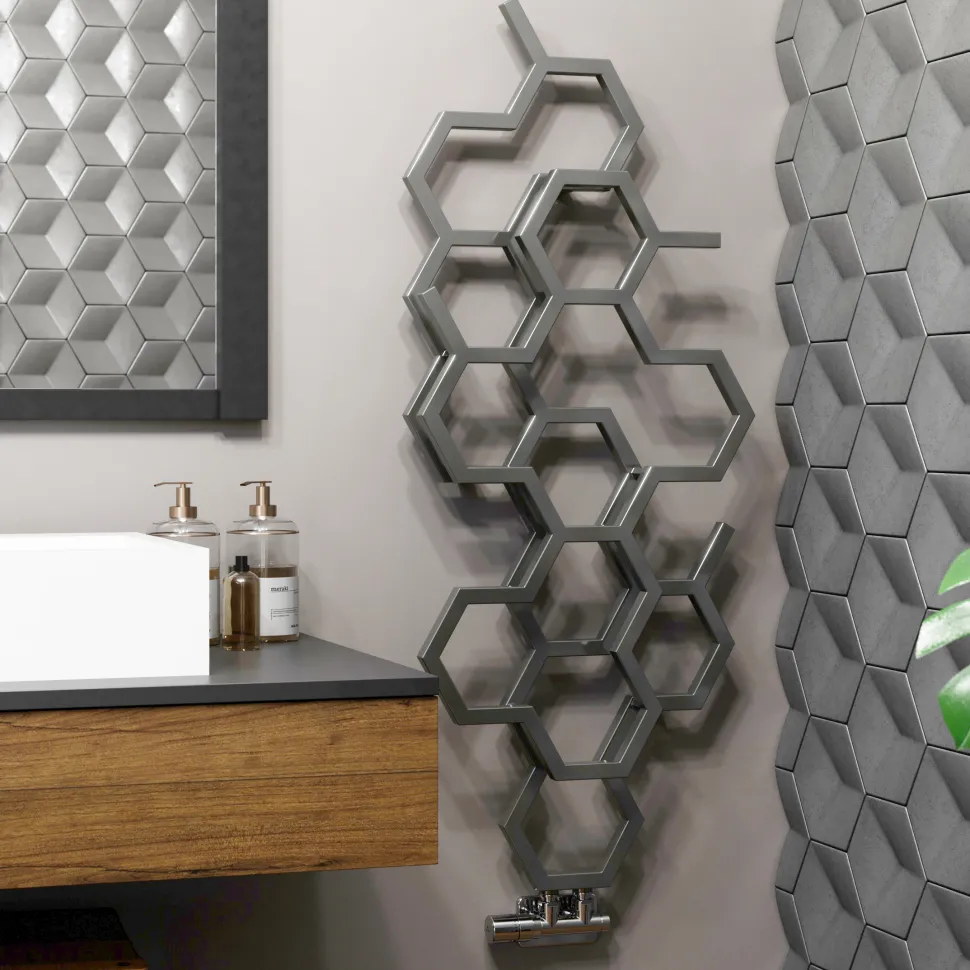 Terma Hex Steel Designer Vertical Radiator
