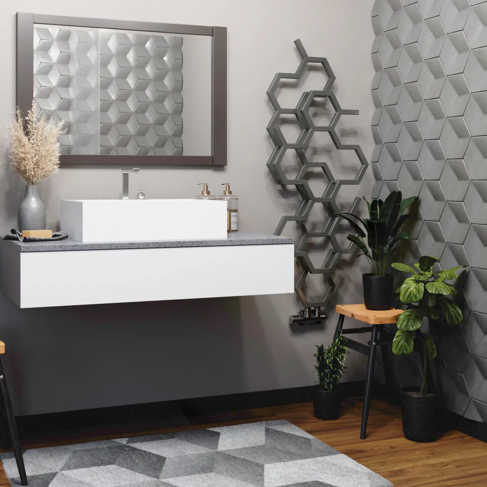 Terma Hex Steel Designer Vertical Radiator