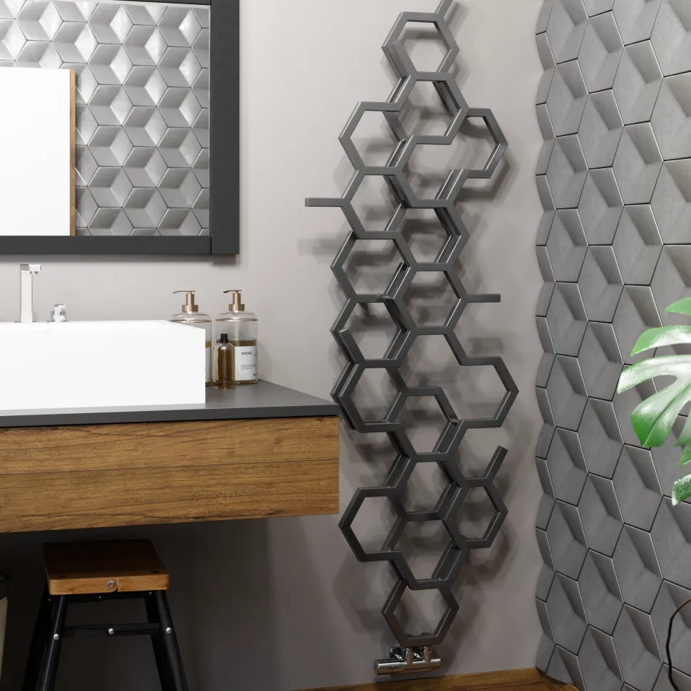 Terma Hex Steel Designer Vertical Radiator
