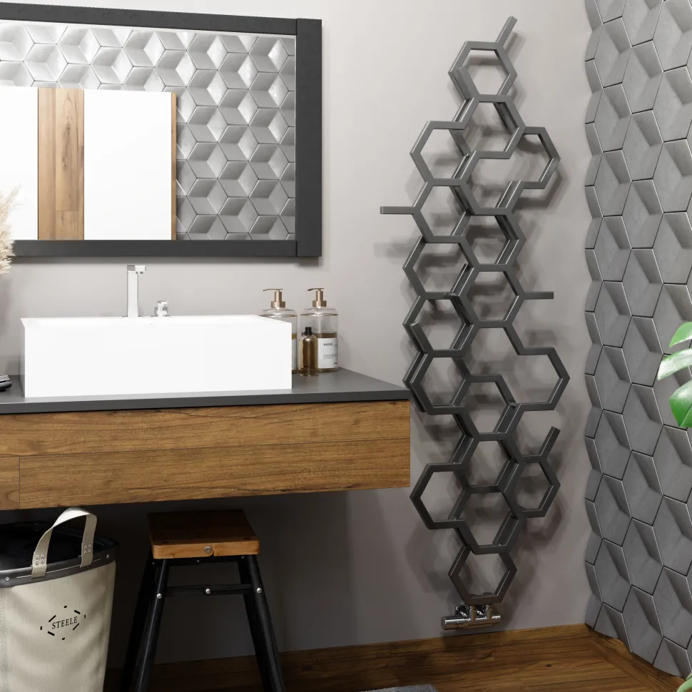 Terma Hex Steel Designer Vertical Radiator