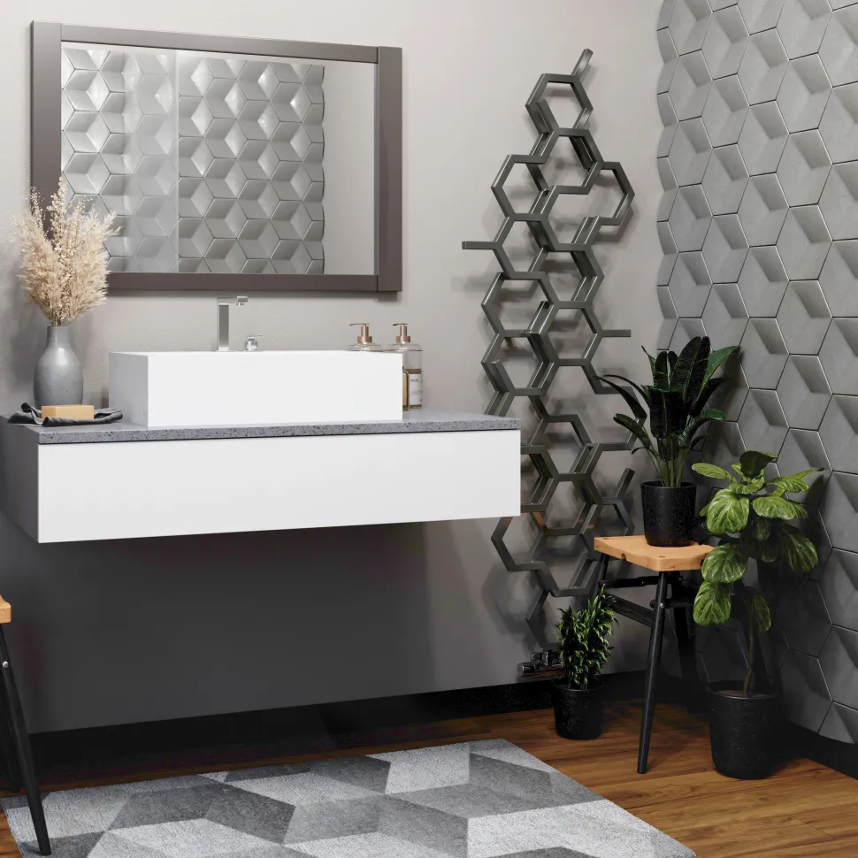 Terma Hex Steel Designer Vertical Radiator