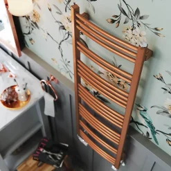 Terma Jade Curved Heated Towel Rail - True Copper - 2 Sizes