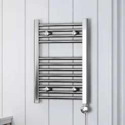 Terma Leo Chrome Electric Heated Towel Rail with Heating Element