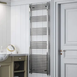 Terma Leo Chrome Electric Heated Towel Rail with Heating Element