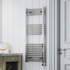Terma Leo Chrome Electric Heated Towel Rail with Heating Element
