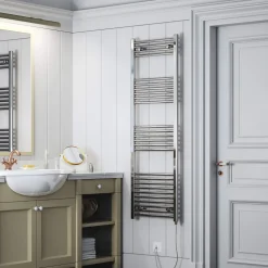 Terma Leo Chrome Electric Heated Towel Rail with Heating Element