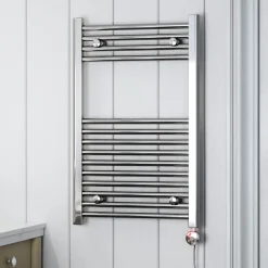 Terma Leo Chrome Electric Heated Towel Rail with Heating Element