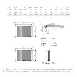 Terma Nemo Horizontal Double Panel Metallic Stone Radiator - 3 Sizes