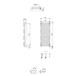 Terma Quadrus Bold One Electric Heated Towel Rail with Heating Element - Metallic Black