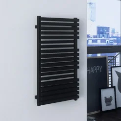 Terma Quadrus Bold One Electric Heated Towel Rail with Heating Element - Metallic Black