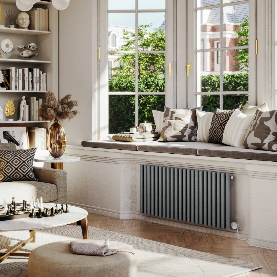 Terma Rolo Room E Single Panel 580 x 1195mm Electric Radiator with 1000W Wi-Fi Controlled VEO Heating Element