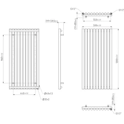 Terma Rolo Room Vertical or Horizontal Designer Single Panel Radiator