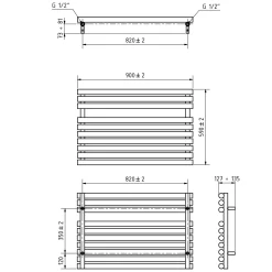 Terma Rolo Towel Electric Heated Towel Rail with Wi-Fi Controlled VEO Heating Element