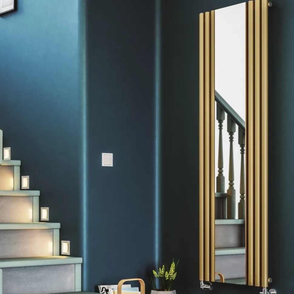 Terma Rolo Vertical Single Panel Mirror Radiator - 1800 x 590mm - 7 Colours