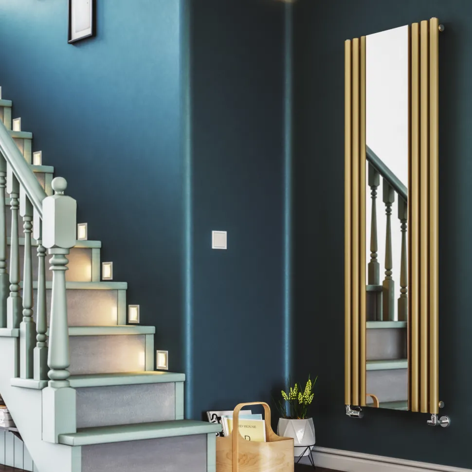 Terma Rolo Vertical Single Panel Mirror Radiator - 1800 x 590mm - 7 Colours