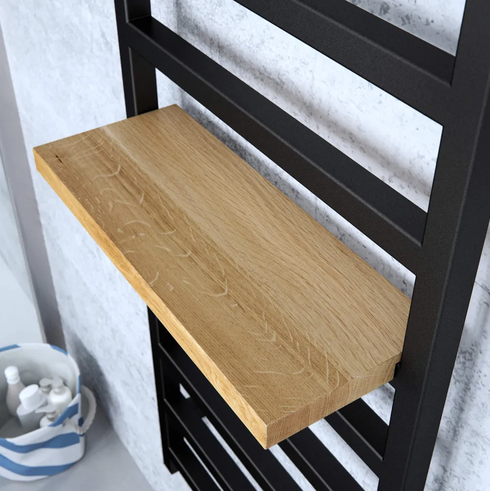 Terma Simple Flat Heban Black Ladder Heated Towel Rail
