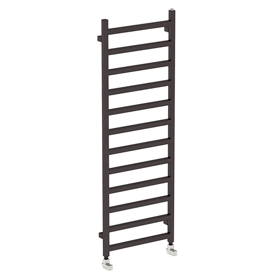 Terma Simple Flat Heban Black Ladder Heated Towel Rail
