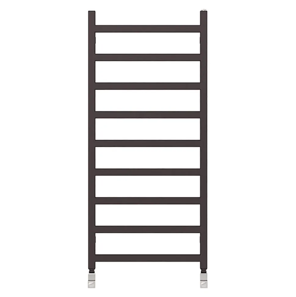 Terma Simple Flat Heban Black Ladder Heated Towel Rail