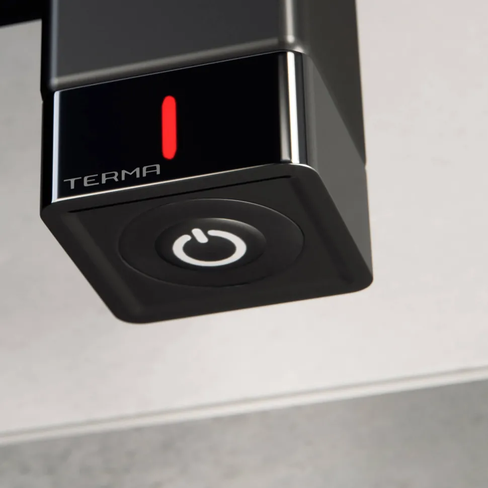 Terma Simple One Electric Heated Towel Rail with Heating Element - Heban Black