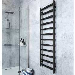 Terma Simple One Electric Heated Towel Rail with Heating Element - Heban Black