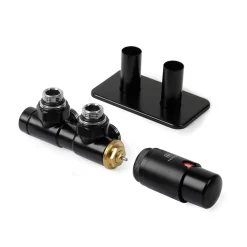 Terma Vario Twins All In One Integrated 50mm Valves with Pipe Masking Set
