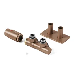 Terma Vario Twins All In One Integrated 50mm Valves with Pipe Masking Set