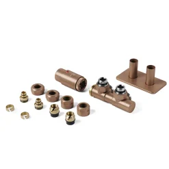 Terma Vario Twins All In One Integrated 50mm Valves with Pipe Masking Set