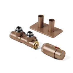 Terma Vario Twins All In One Integrated 50mm Valves with Pipe Masking Set