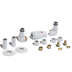 Terma Vario Vision 3 Axis Thermostatic Corner Valves with Pipe Masking - Left or Right Hand