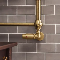 Terma Vario Vision 3 Axis Thermostatic Corner Valves with Pipe Masking - Left or Right Hand