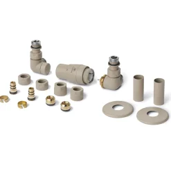 Terma Vario Vision 3 Axis Thermostatic Corner Valves with Pipe Masking - Left or Right Hand
