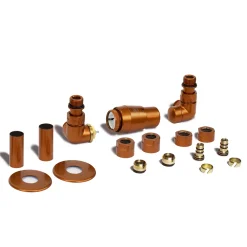 Terma Vario Vision 3 Axis Thermostatic Corner Valves with Pipe Masking - Left or Right Hand