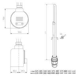 Terma VEO Wi-Fi Controlled Smart Heating Element
