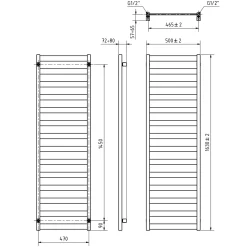 Terma Vivo Heated Towel Rail - 2 Sizes