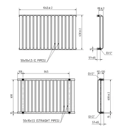 Terma Warp Room Double Panel Horizontal Radiator