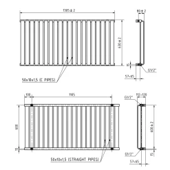 Terma Warp Room Double Panel Horizontal Radiator