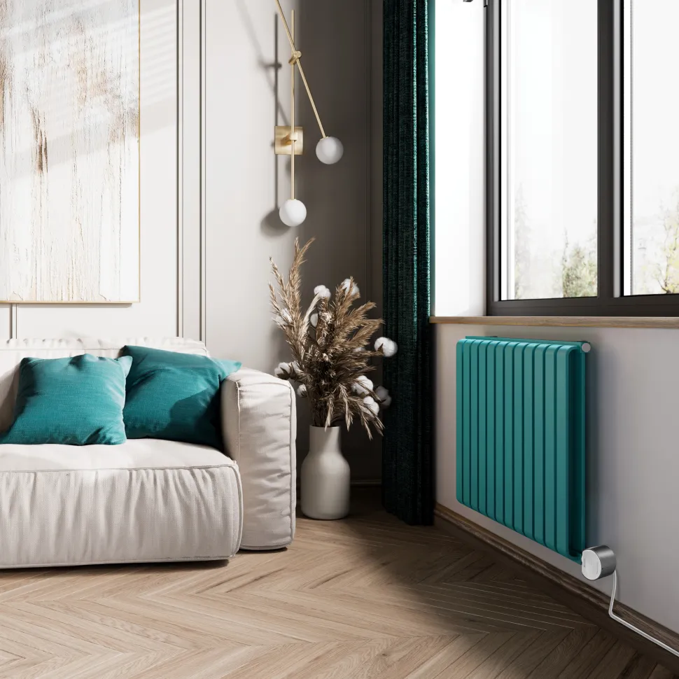 Terma Warp Room Double Panel 630 x 785mm Electric Radiator with 800W Wi-Fi Controlled VEO Heating Element