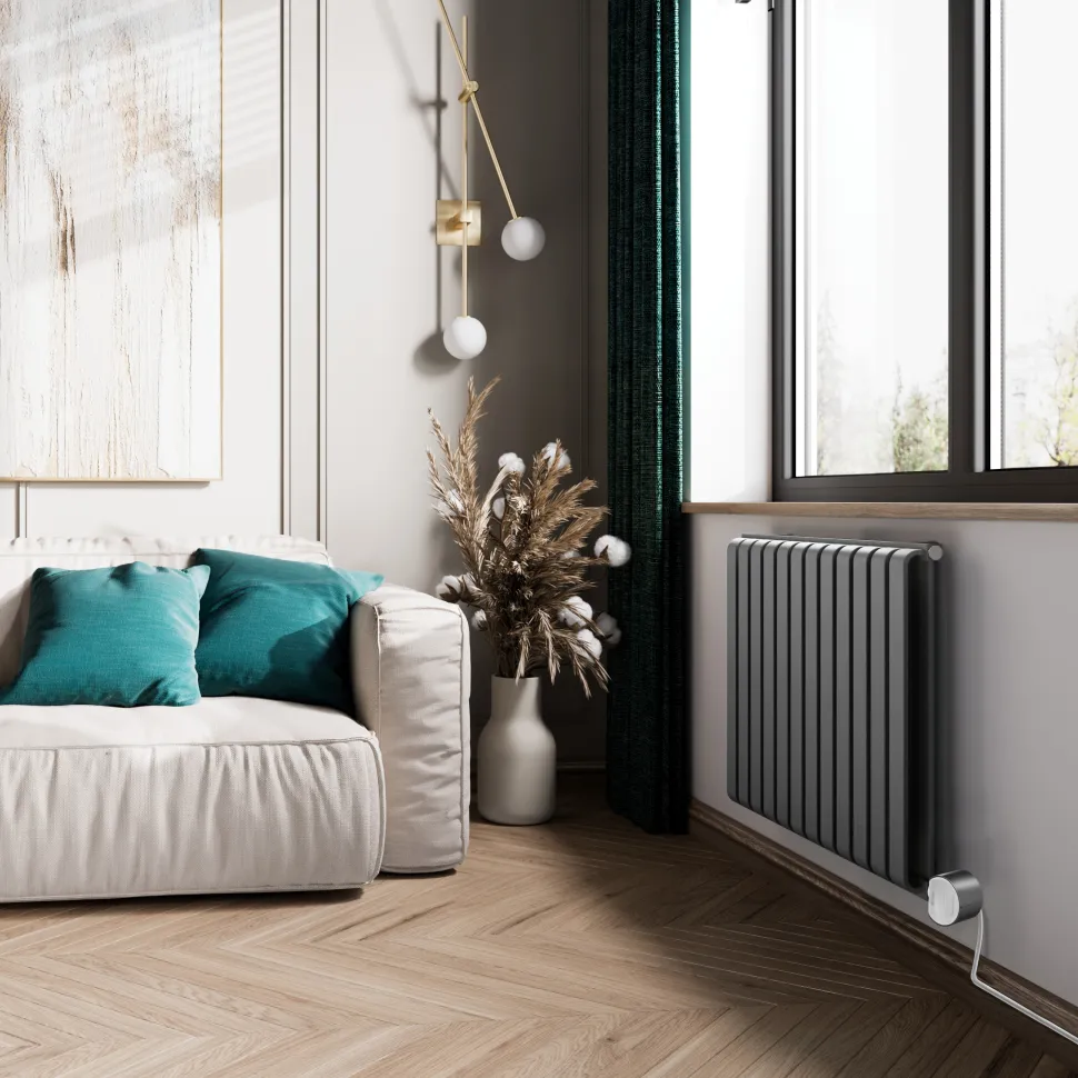 Terma Warp Room Double Panel 630 x 785mm Electric Radiator with 800W Wi-Fi Controlled VEO Heating Element
