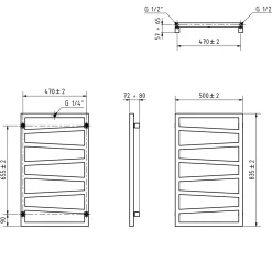 Terma Zig Zag Electric Heated Towel Rail with Wi-Fi Controlled VEO Heating Element