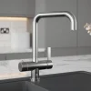 The Tap Factory Milo Filtered Cold & Instant Boiling Water Tap with WRAS-Approved Boiler & Filter - Brushed Steel