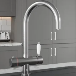 The Tap Factory Shaker Boiling Water Kitchen Mixer with Filtered Cold Drinking Water & Coloured Spout