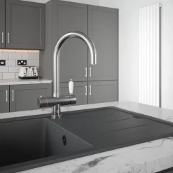 The Tap Factory Shaker Boiling Water Kitchen Mixer with Filtered Cold Drinking Water & Coloured Spout