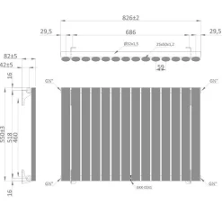 The Tap Factory Vibrance Single Panel Horizontal Radiator 550 x 826mm - 15 Colours Available