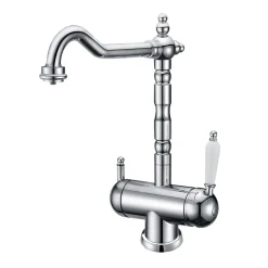 The Tap Factory Wisteria Traditional 4 in 1 Instant Hot & Cold Boiling Water Tap with WRAS Approved Boiler Unit & Filter - Chrome