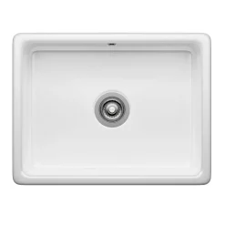 Thomas Denby Chiltern 1 Bowl Fluted White Ceramic Belfast Sink - 595 x 460mm