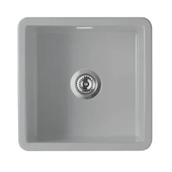 Thomas Denby Metro 1 Bowl Inset or Undermount Ceramic Kitchen Sink - 460 x 460mm