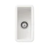 Thomas Denby Metro Half Bowl Inset or Undermount Gloss White Ceramic Kitchen Sink - 234 x 460mm