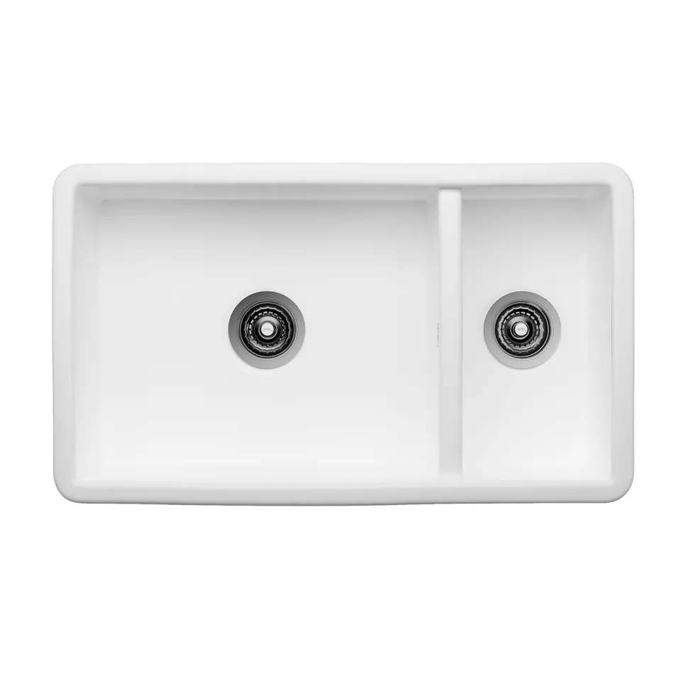 Thomas Denby Suffolk Belfast 1.5 Bowl Gloss White Ceramic Kitchen Sink - 795 x 465mm