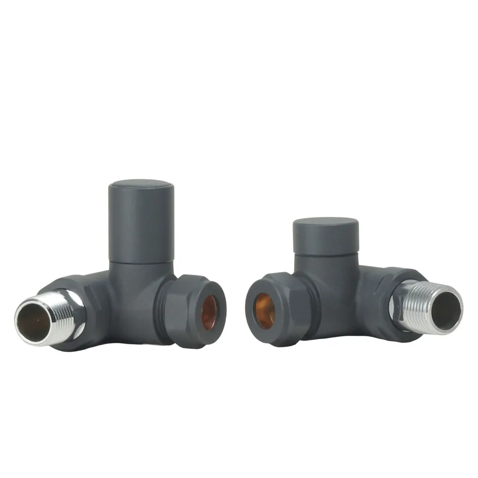 Toasty Anthracite Dual Fuel Corner Radiator Valves